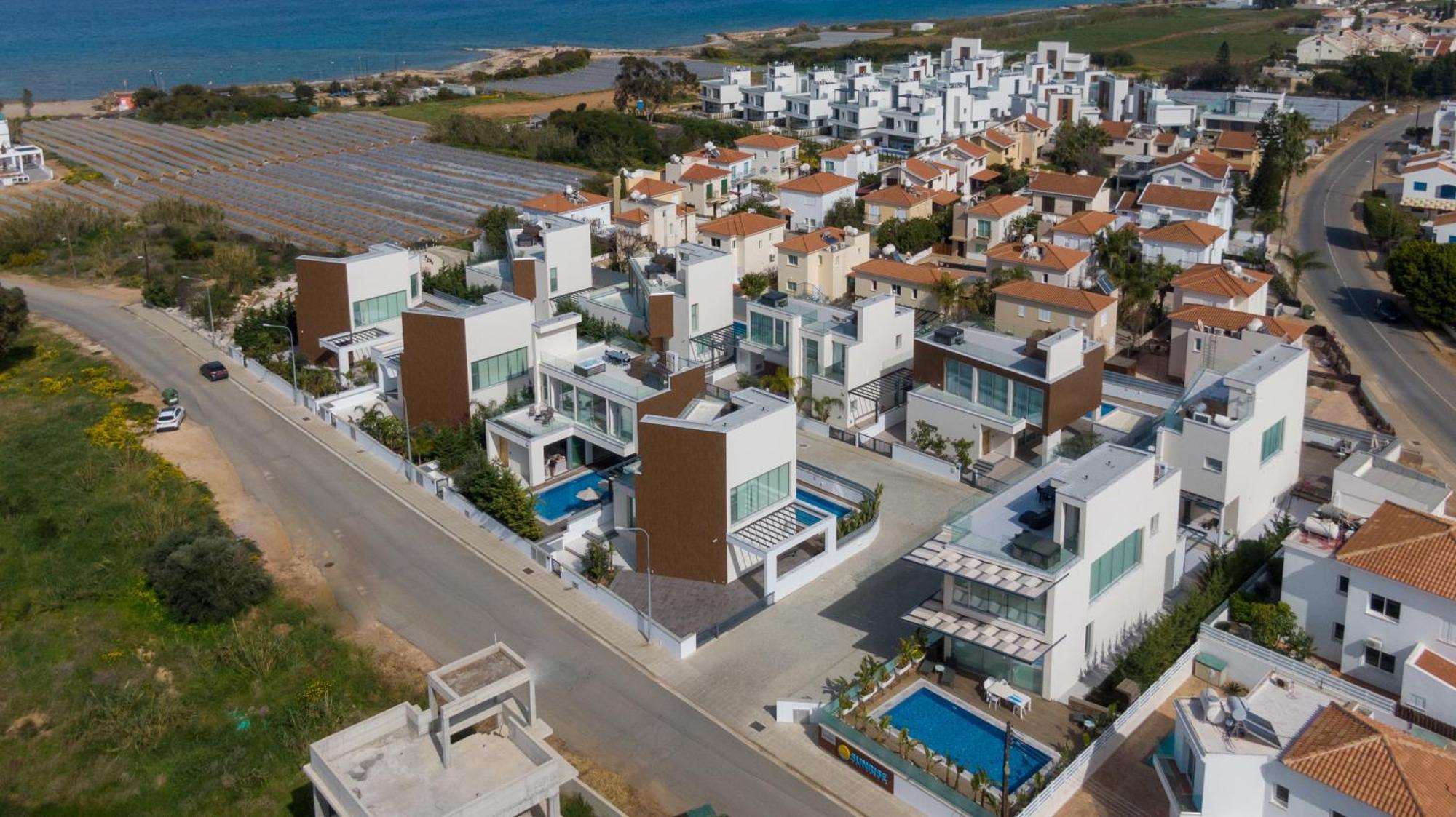 Seaview Luxury Villa Jacuzzi & Pool! 2 Min Beach Protaras Luaran gambar